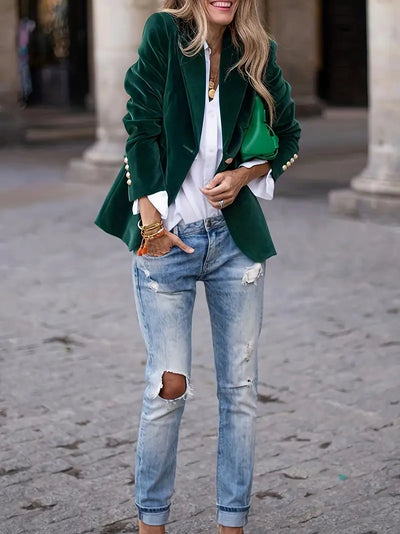 Savannah™ - Elegant Velvet Blazer