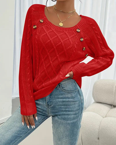 Luxe Raglan Cable Pullover