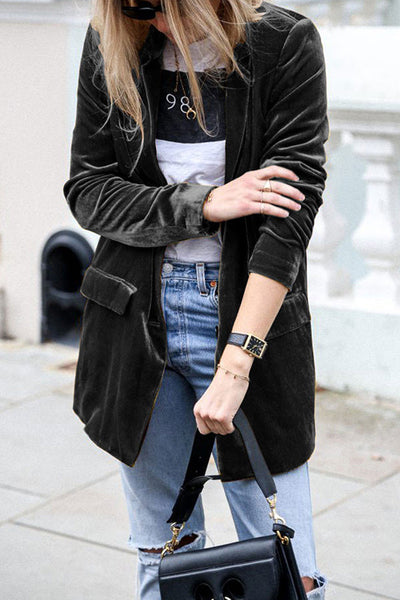 Connie - Eye-Catching Velvet Blazer for Women