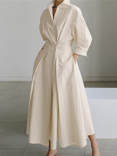 Carmen | Cotton Dress with Long Sleeves