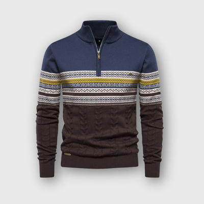Lennox | Fair Isle Zip Sweater