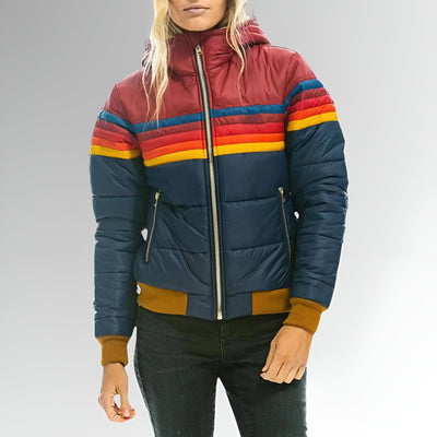 Marietta  | Zip-Up Jacket with Rainbow Stripes
