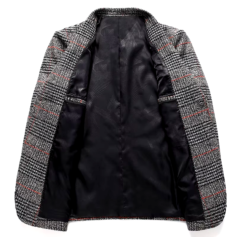 Glen Check Wool Dress Coat