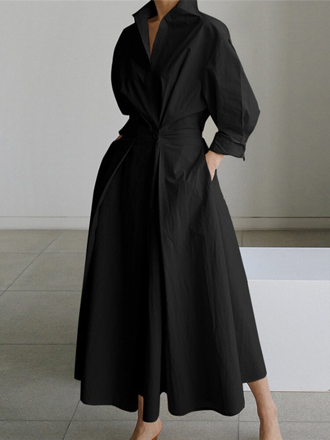 Carmen | Cotton Dress with Long Sleeves