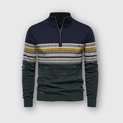 Lennox | Fair Isle Zip Sweater