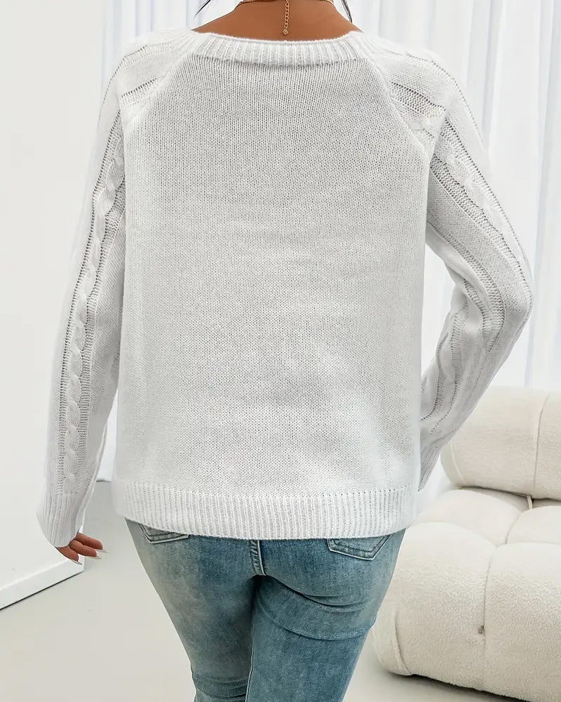 Luxe Raglan Cable Pullover
