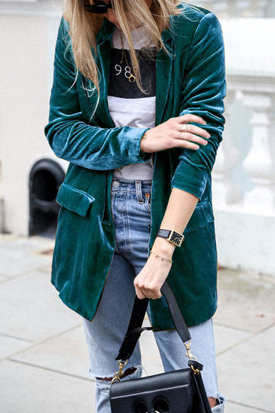 Connie - Eye-Catching Velvet Blazer for Women
