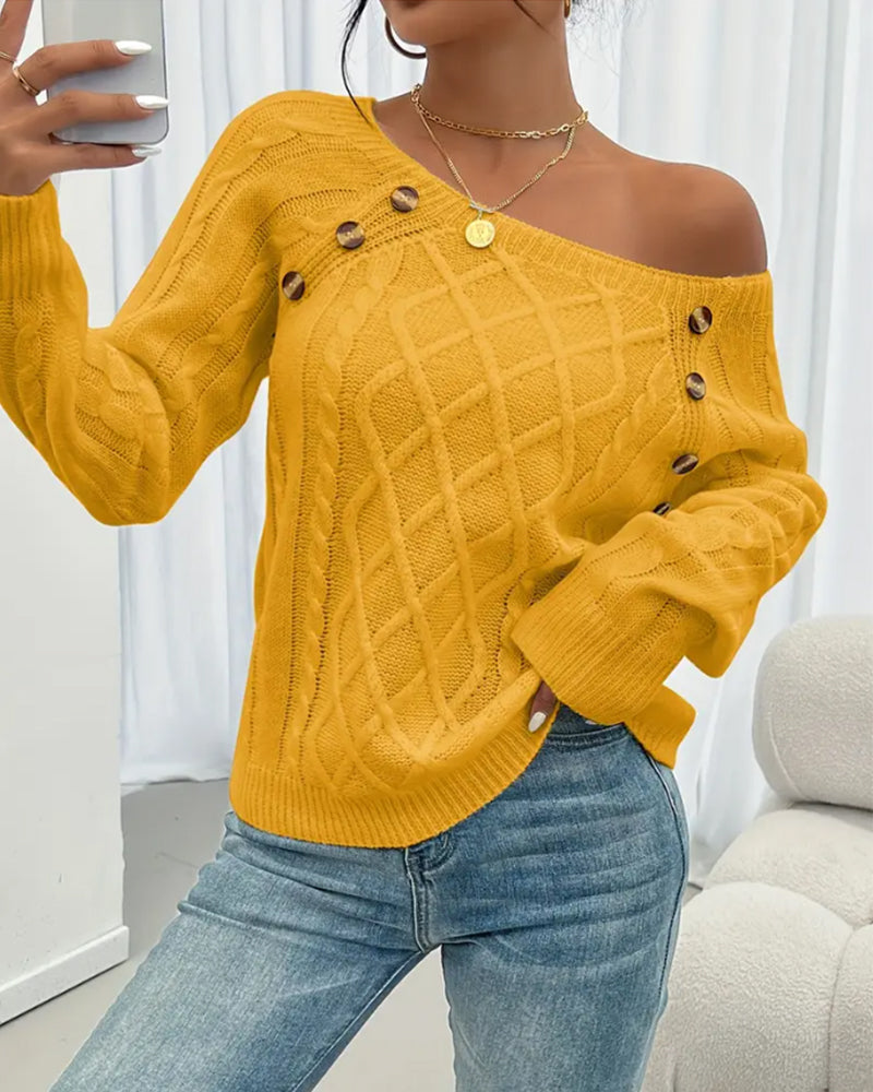 Luxe Raglan Cable Pullover