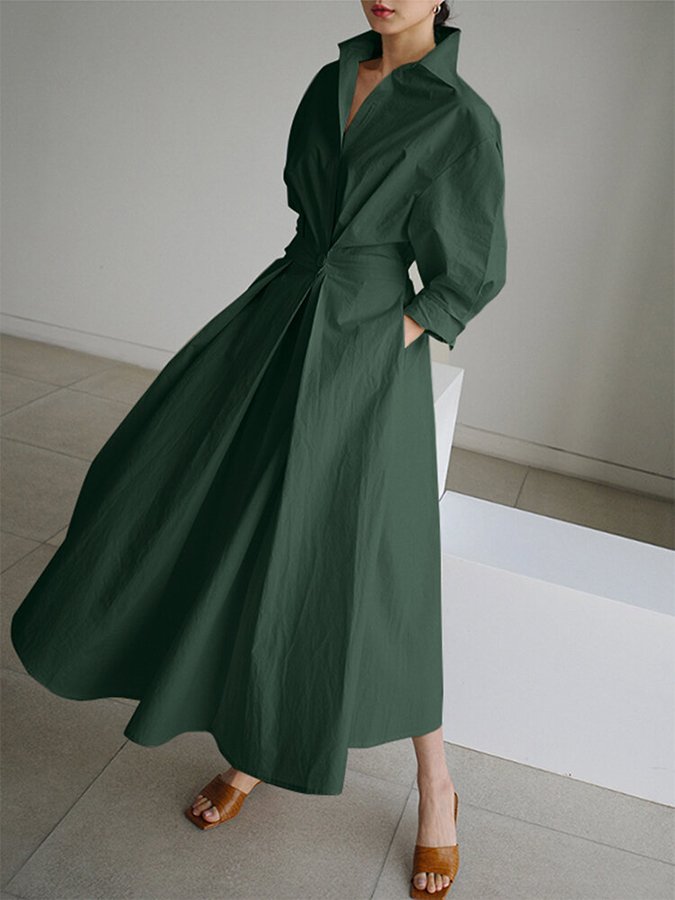 Carmen | Cotton Dress with Long Sleeves