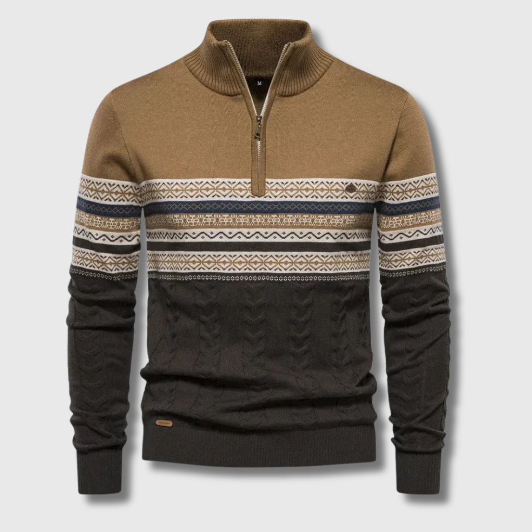 Lennox | Fair Isle Zip Sweater