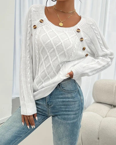 Luxe Raglan Cable Pullover