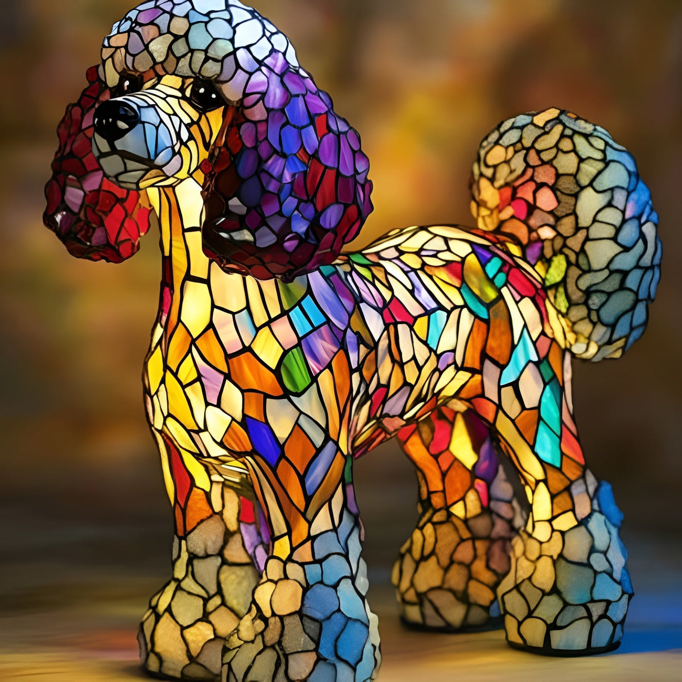 Pépette – Magical Colored Glass Lamp for Dogs