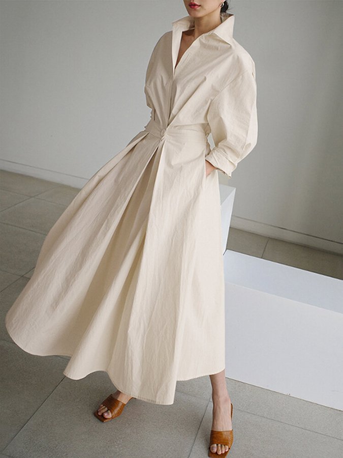 Carmen | Cotton Dress with Long Sleeves