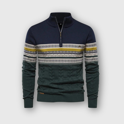 Lennox | Fair Isle Zip Sweater