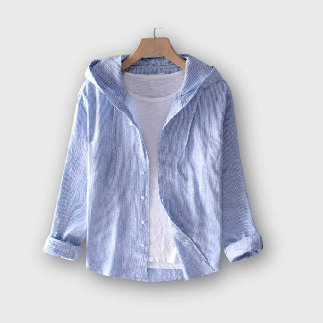 Zion | Striped Hooded Shirt