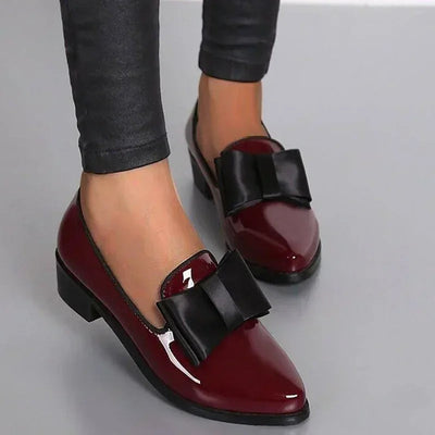 Liliana | Patent Leather Bow Flats