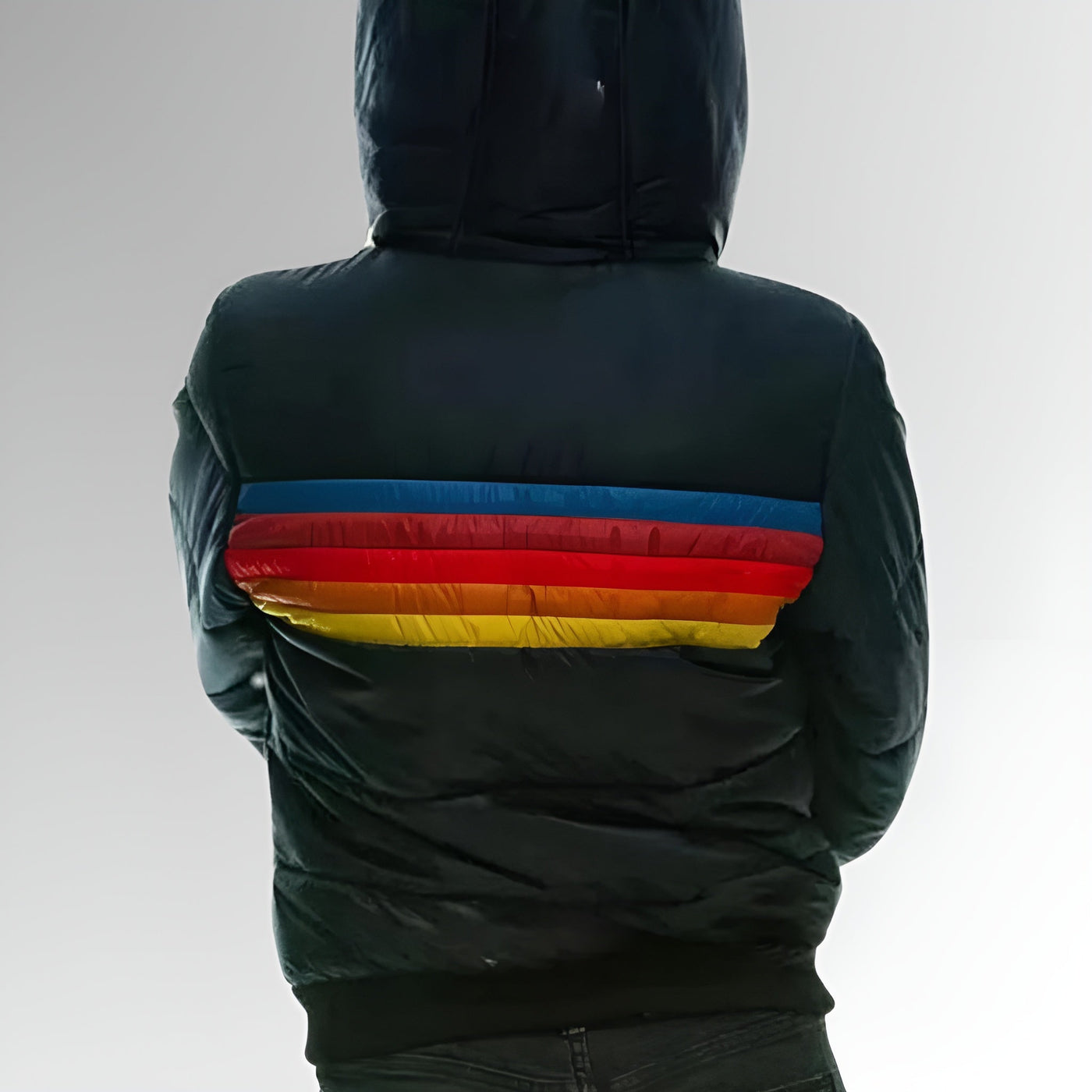 Marietta  | Zip-Up Jacket with Rainbow Stripes