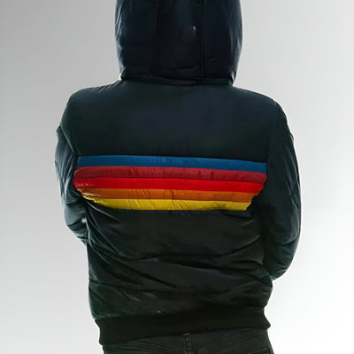 Marietta  | Zip-Up Jacket with Rainbow Stripes