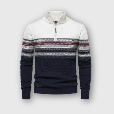 Lennox | Fair Isle Zip Sweater