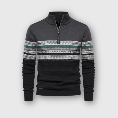 Lennox | Fair Isle Zip Sweater
