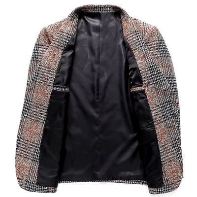 Glen Check Wool Dress Coat