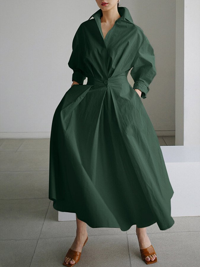 Carmen | Cotton Dress with Long Sleeves