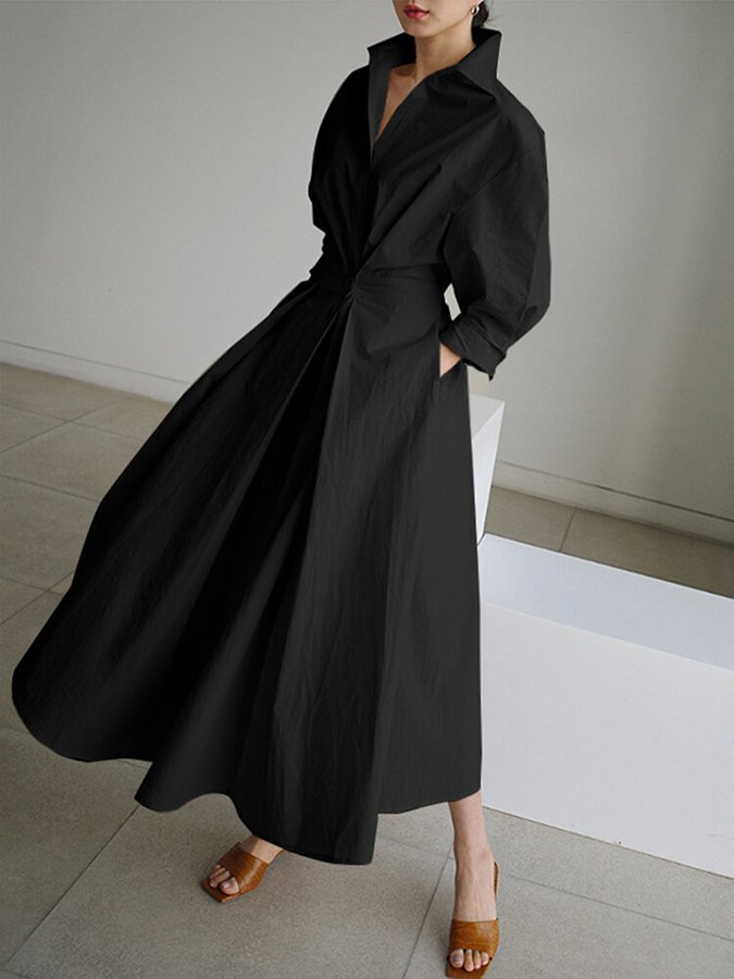 Carmen | Cotton Dress with Long Sleeves