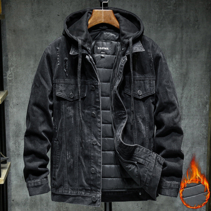 Denim Hooded Jacket