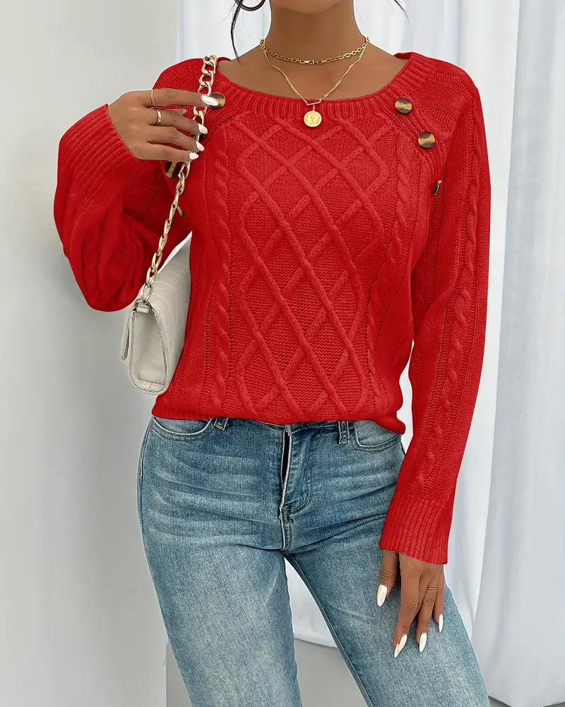 Luxe Raglan Cable Pullover