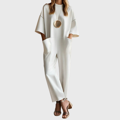 Victoria | Elegant Short Sleeve Jumpsuit