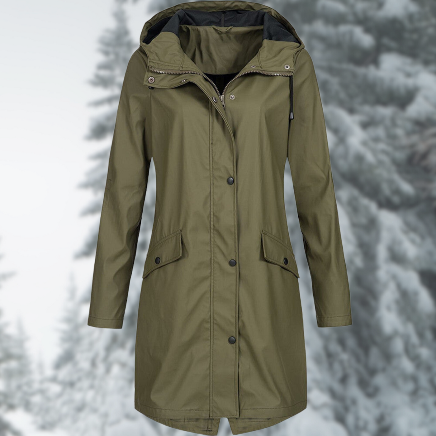 Audrey | Long Waterproof Rain Jacket