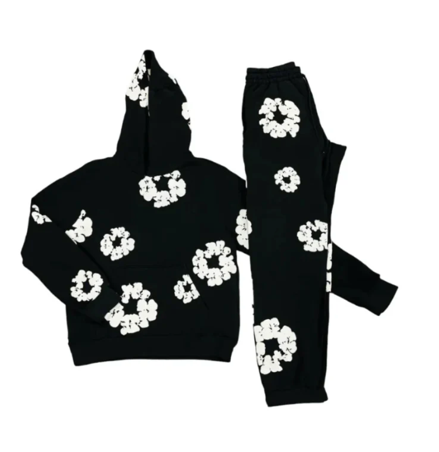 Sebastian | Floral Tracksuit Set Hoodie Flowers