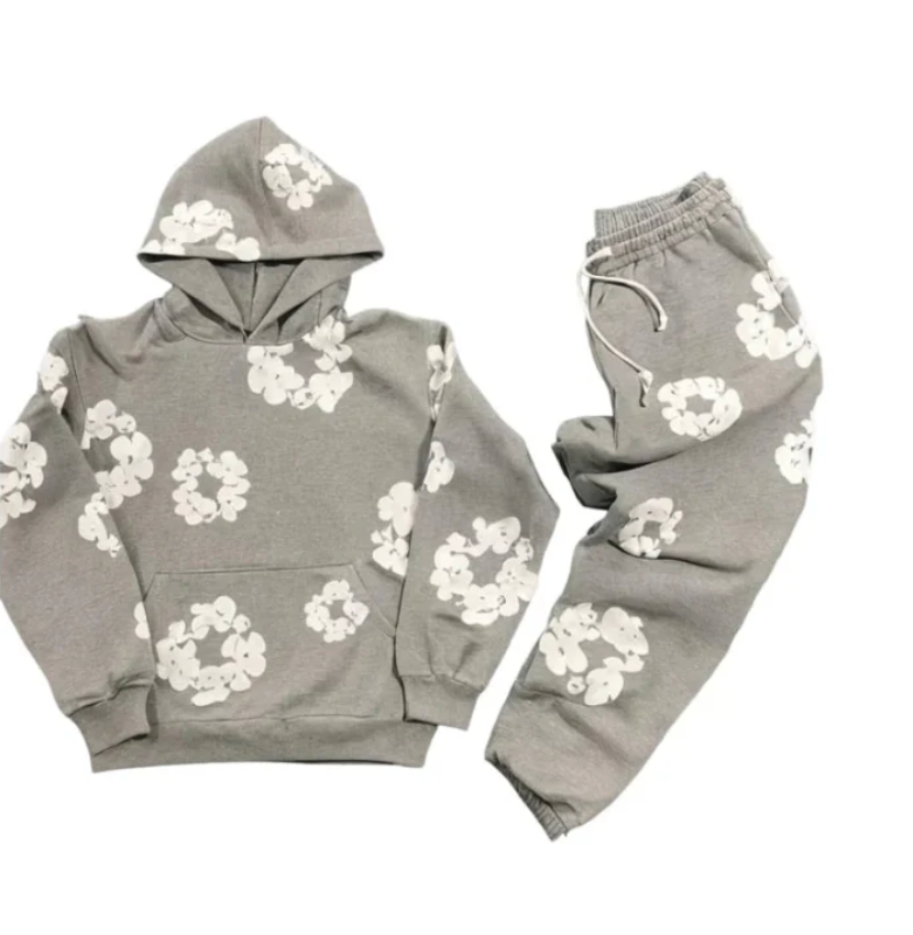 Sebastian | Floral Tracksuit Set Hoodie Flowers