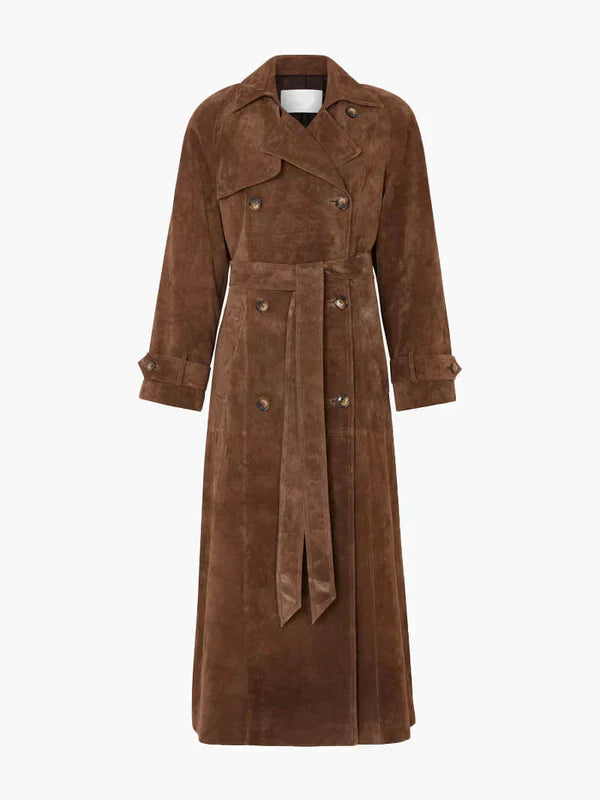 Jennifer | Classic Suede Trench Coat