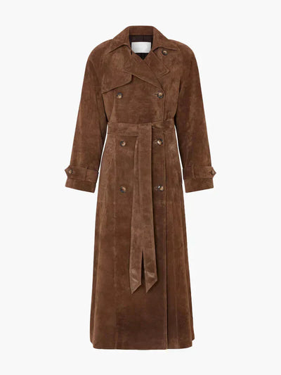 Jennifer | Classic Suede Trench Coat