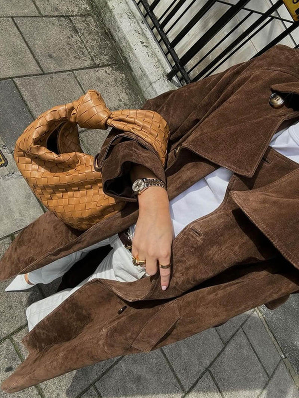 Jennifer | Classic Suede Trench Coat