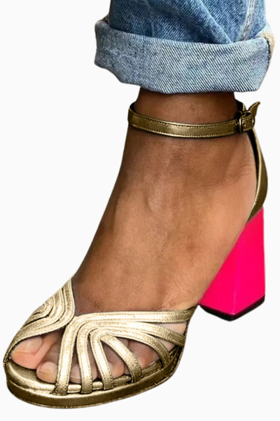 Milviana | Classic sandals with ankle strap and open toes