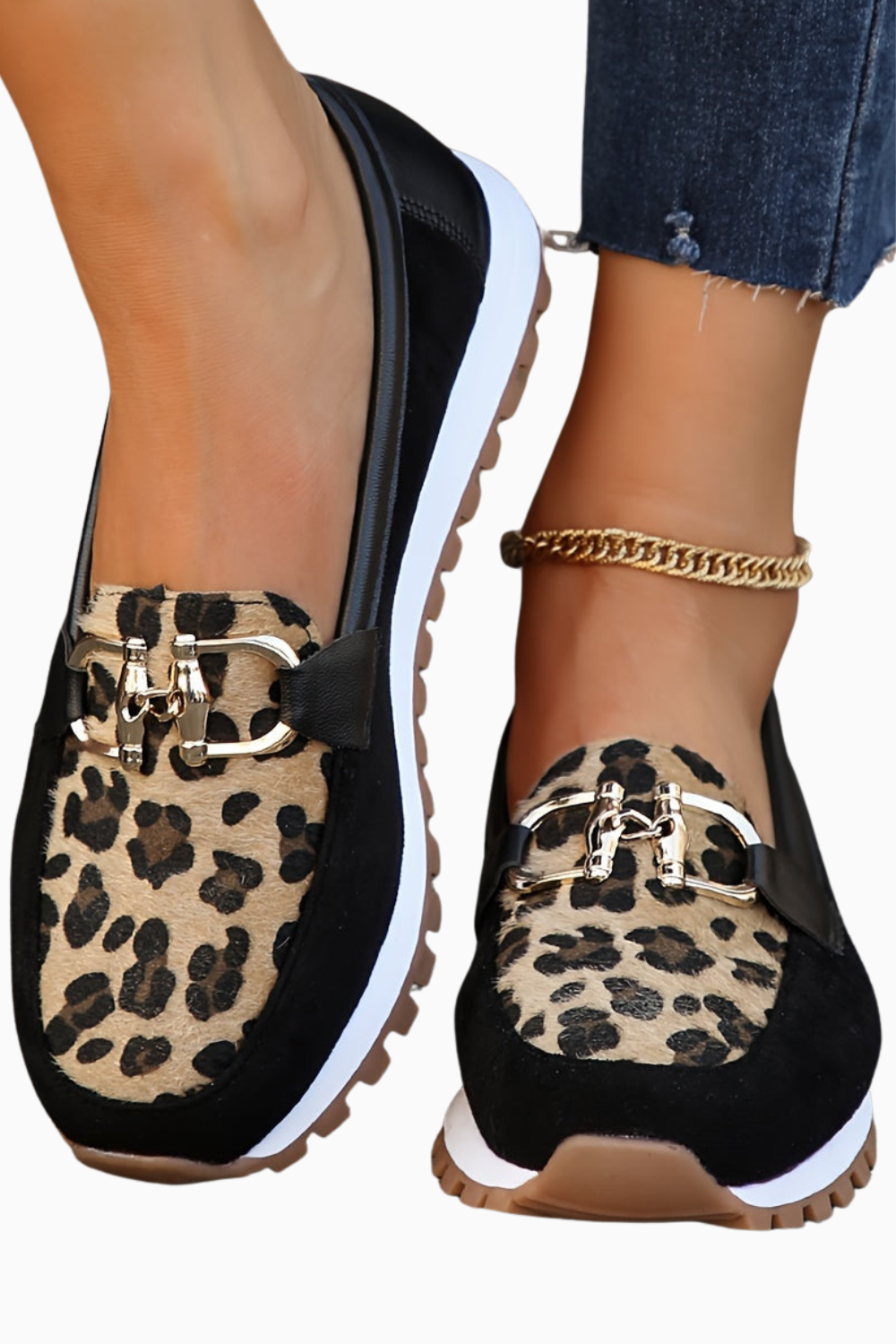 Mindy | Animal Print Cushioned Loafers