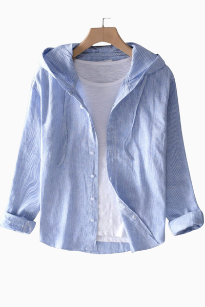 Zion | Striped Hooded Shirt