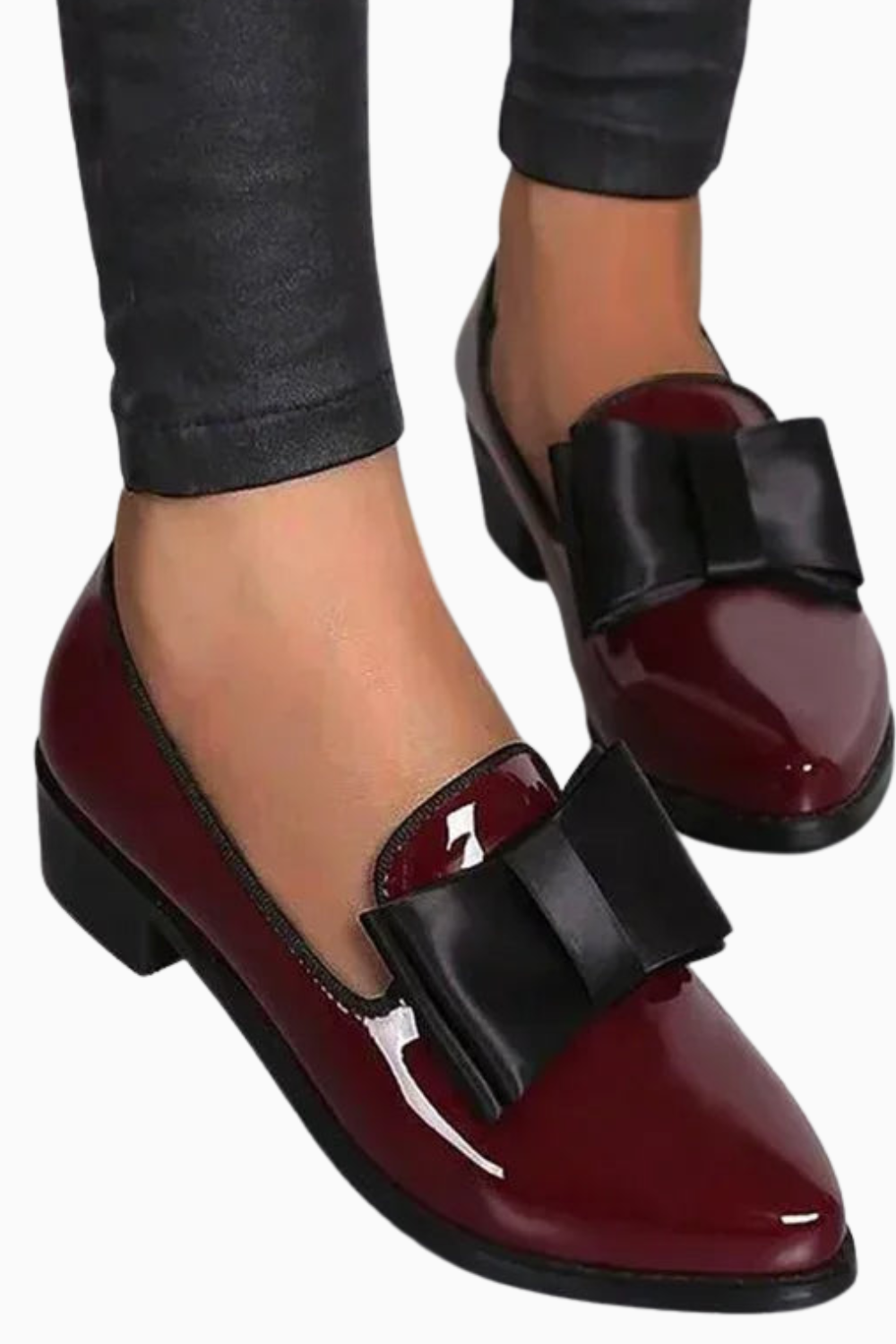 Liliana | Patent Leather Bow Flats