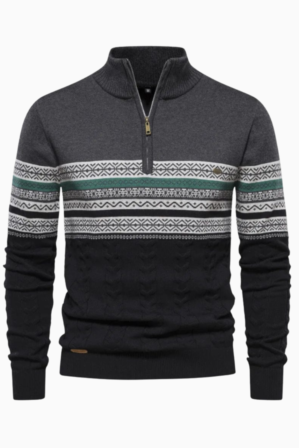 Lennox | Fair Isle Zip Sweater