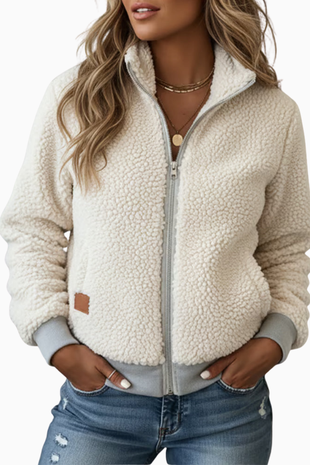 Jas | Standing Collar Fleece Zipper