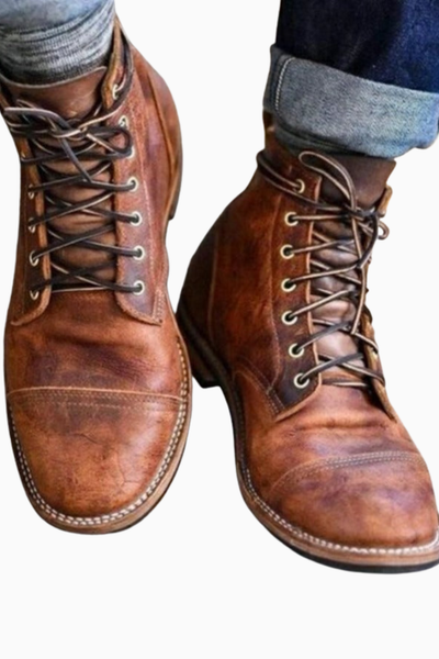 Henry | Retro Style Vegan Leather Boots