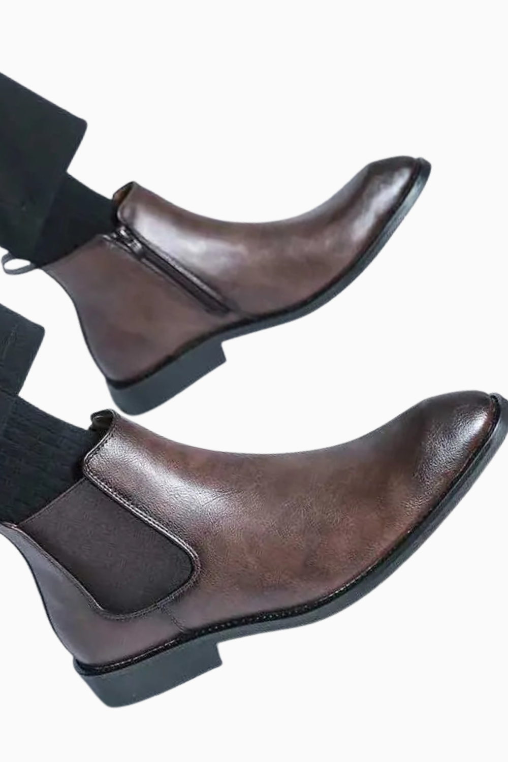 Nathan | Elegant Leather Chelsea Boots with Zipper