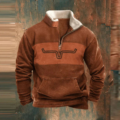 Vidar | Zip Hoodie with Graphic Print for Men