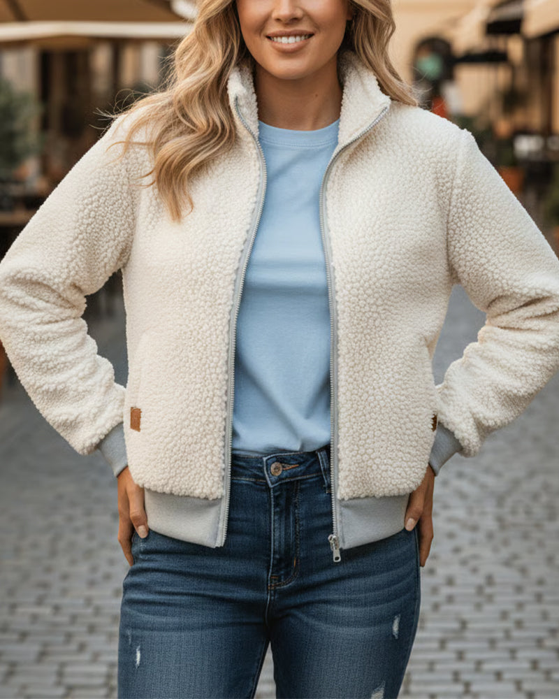 Jas | Standing Collar Fleece Zipper