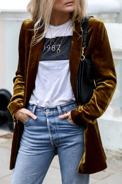 Connie - Eye-Catching Velvet Blazer for Women