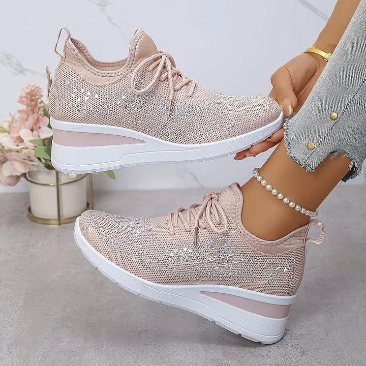 Hannah | Orthopedic Sneakers with Sparkling Rhinestones