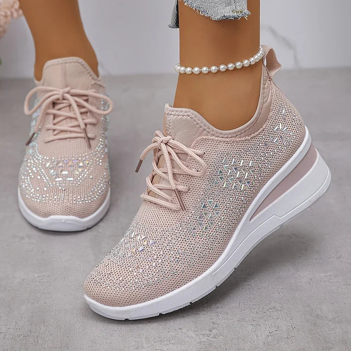 Hannah | Orthopedic Sneakers with Sparkling Rhinestones