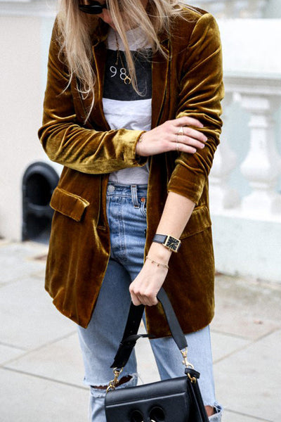 Connie - Eye-Catching Velvet Blazer for Women